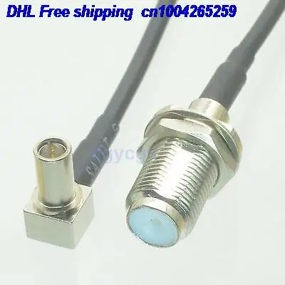 

EMS/ DHL 50pcs MS147 male right angle to F TV female bulkhead RG174 Jumper pigtail 6" cable 22j