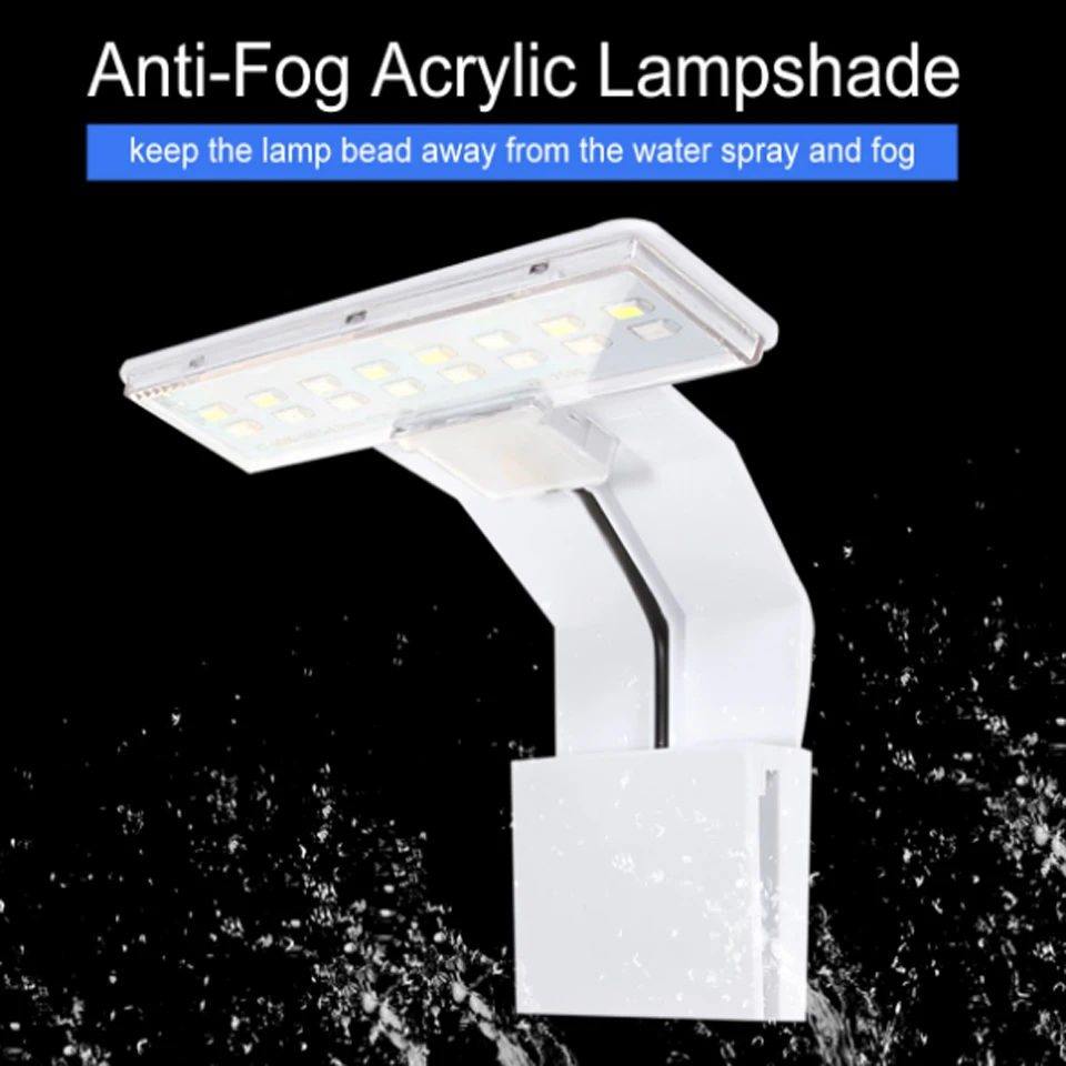 Super Slim 5W/10W Aquarium LED Lighting Clip on Double Lamp Fresh Water Plants Grow Light for Nano Fish Tanks|grow light led|grow lightled aquarium |