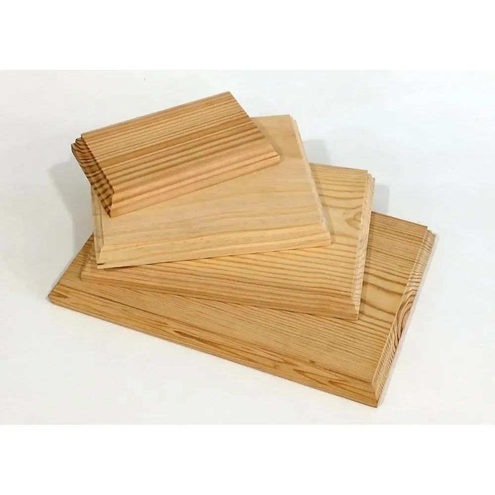 Peana madera rectangular. Diferentes medidas. En pino macizo, crudo. Se  puede pintar. (29 * 13 cms.) : : Hogar y cocina