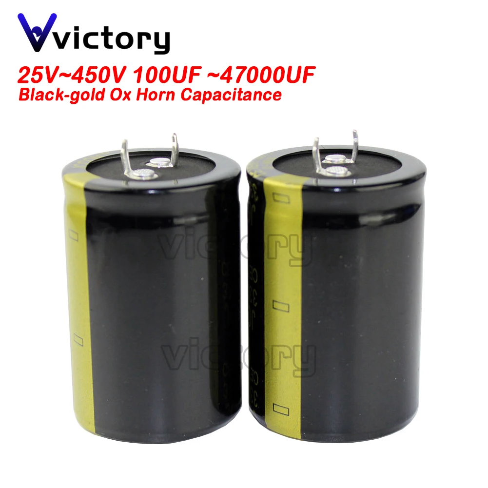 Aluminum Electrolytic Capacitor Ox Horn Capacitance 25V-450V 100-47000UF 1PCS