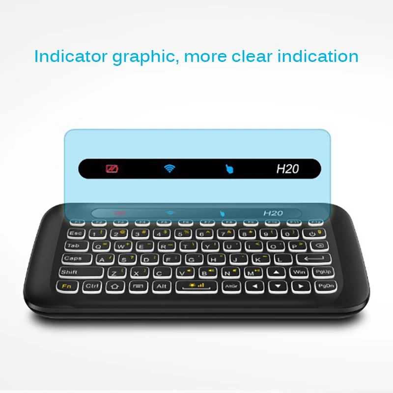 

Wireless Keyboard Gaming Keyboard For IOS Android Pc Seven Colors Backlight Touchpad Air Mouse IR Leaning Remote Controller
