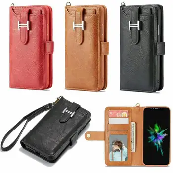 

Luxury Brand Leather Case For Samsung Galaxy Note 10 Plus 9 8 S9 S10 E Plus S8 S7 Edge Flip Card Wallet Cover Magnet Phone Case