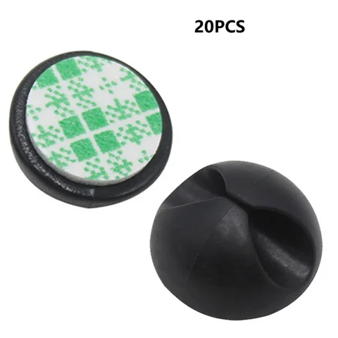 Multipurpose Car Desk Desktop Wall Round USB Wire Cord Cable Holder Clip Organizer Retainer Clamps Collation Management