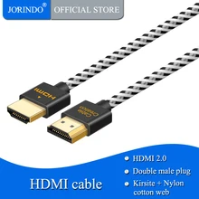 HDMI мужчин и мужчин, JORINDO 10ft HDMI 2,0 высокоскоростной ультра тонкий низкопрофильный кабель, поддержка 3D Аудио возврата(последний стандарт