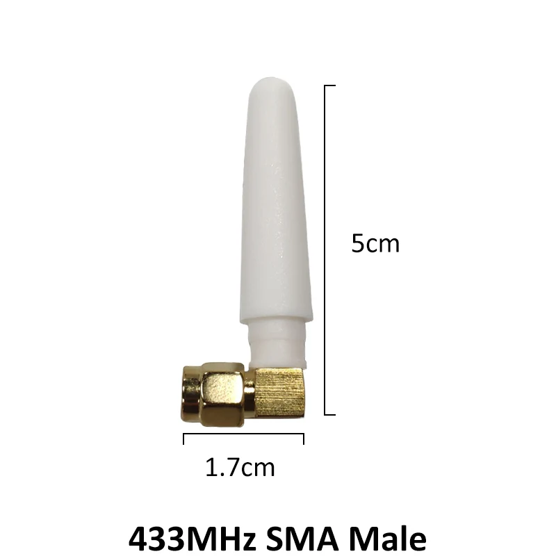 433 МГц Антенна 2.5dbi SMA мужской разъем 433 МГц antena небольшой размер локоть резиновая антенна Lorawan+ 21 см RP-SMA/u. FL косичка кабель