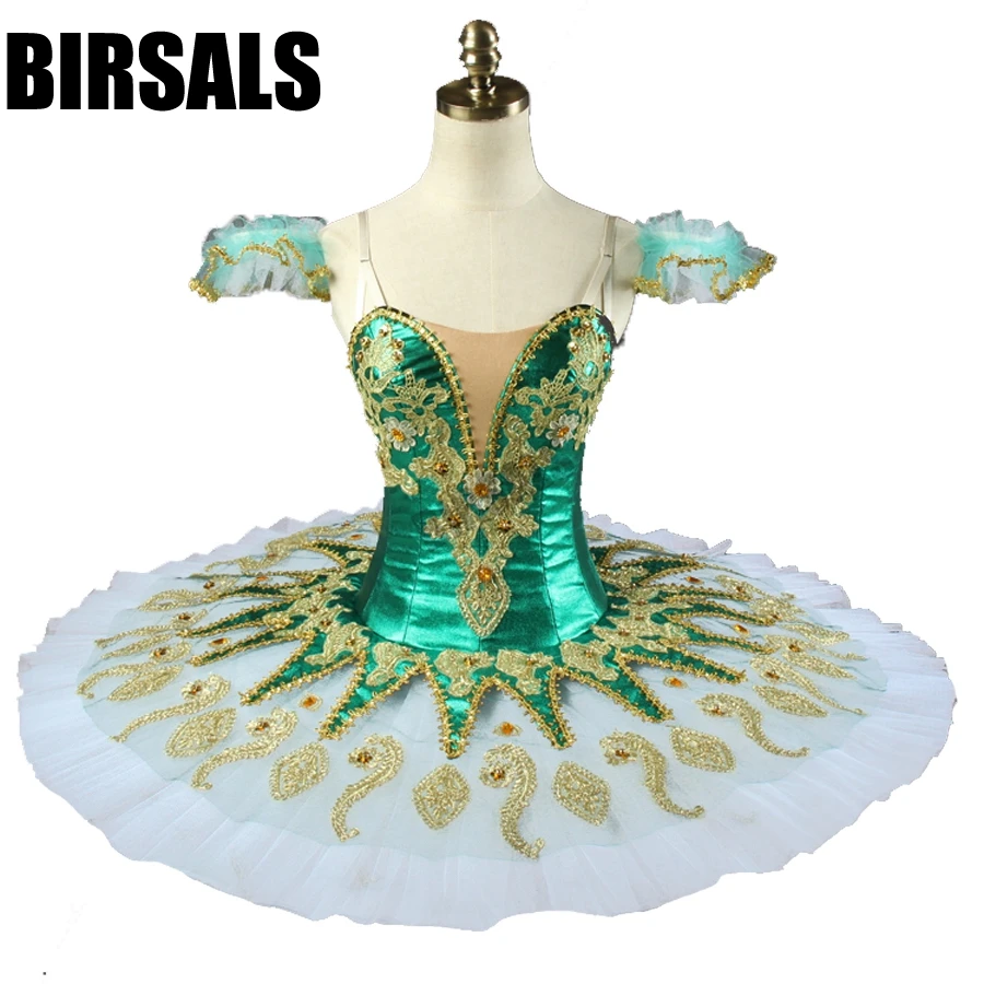 

Green Don Quijote Fairy Women Professional Ballet Tutus Girls Raymonda Nutracker Pancake Tutu Costumes BT9134H