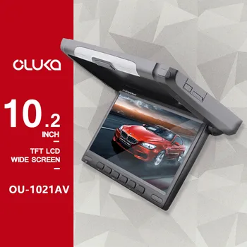 

10.1"HD Screen Video Input Display 16:9 Ultra-thin Touch Button Roof Mounted Monitor Without Card Port