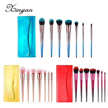 

XINYAN New Fashion Makeup Brush Set Highlighter Blush Blending Eye Shadow Soft Synthetic Hair Powder Kit Brushes Set 7pcs