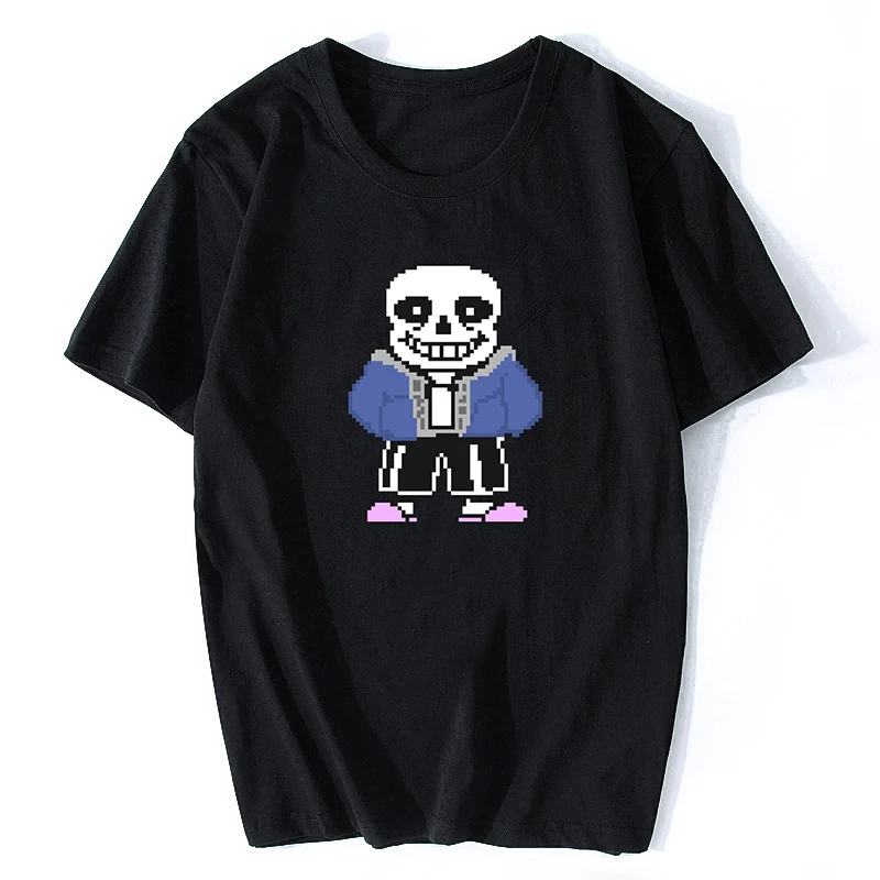 Игры Undertale Футболка Skull Brother Sans И Papyrus с принтом Футболки коротким рукавом
