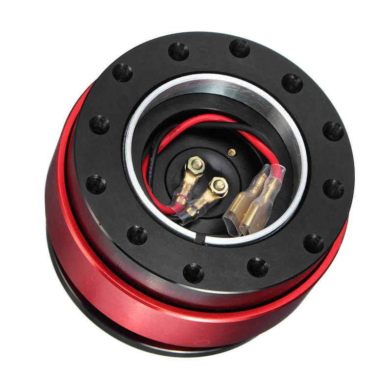 

Grip Steering Wheel remover Snap Off Replacement Accessories 6061 T6 Aluminum Black+red 1Pcs Auto
