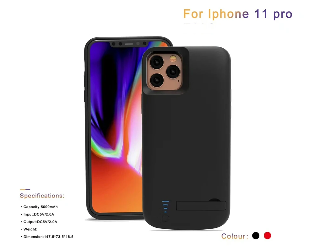 Для iPhone 11 Pro Max зарядное устройство чехол s резервный внешний аккумулятор противоударный чехол для зарядки для iPhone 11 Pro Чехол для питания