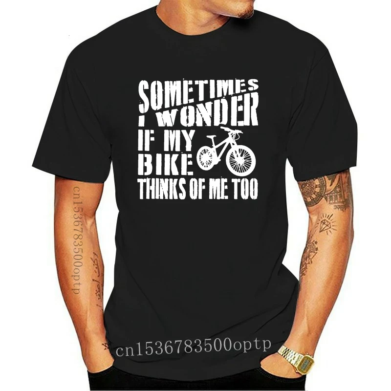 New A Volte I Wonder Mens Divertente Ciclismo T-Shirt Mountain Bike Mtb Racer Ciclismo