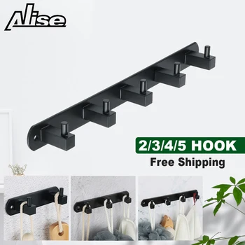 

Towel Robe Hook Bathroom Towel Hook Towels Bag Hat Hook Door Hanger 3M Wall Mounted Clothes Coat Hook 2-5Hook Bathroom Hardware