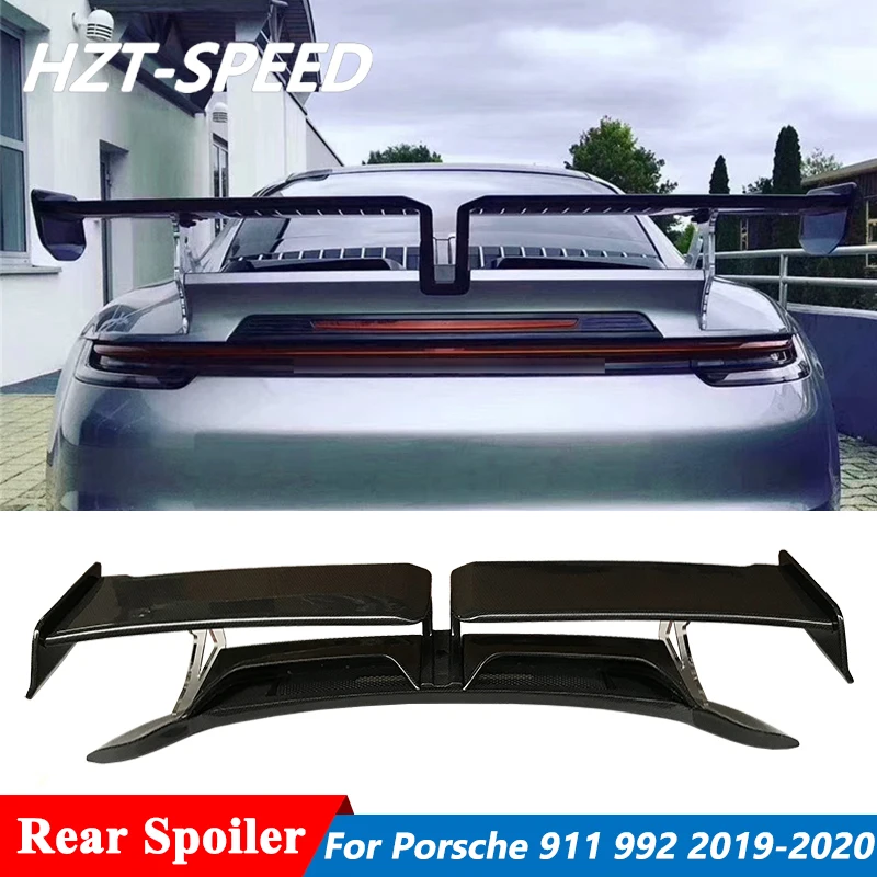 TA Style Carbon Fiber Back Trunk Wing Rear Spoiler For Porsche 911 992