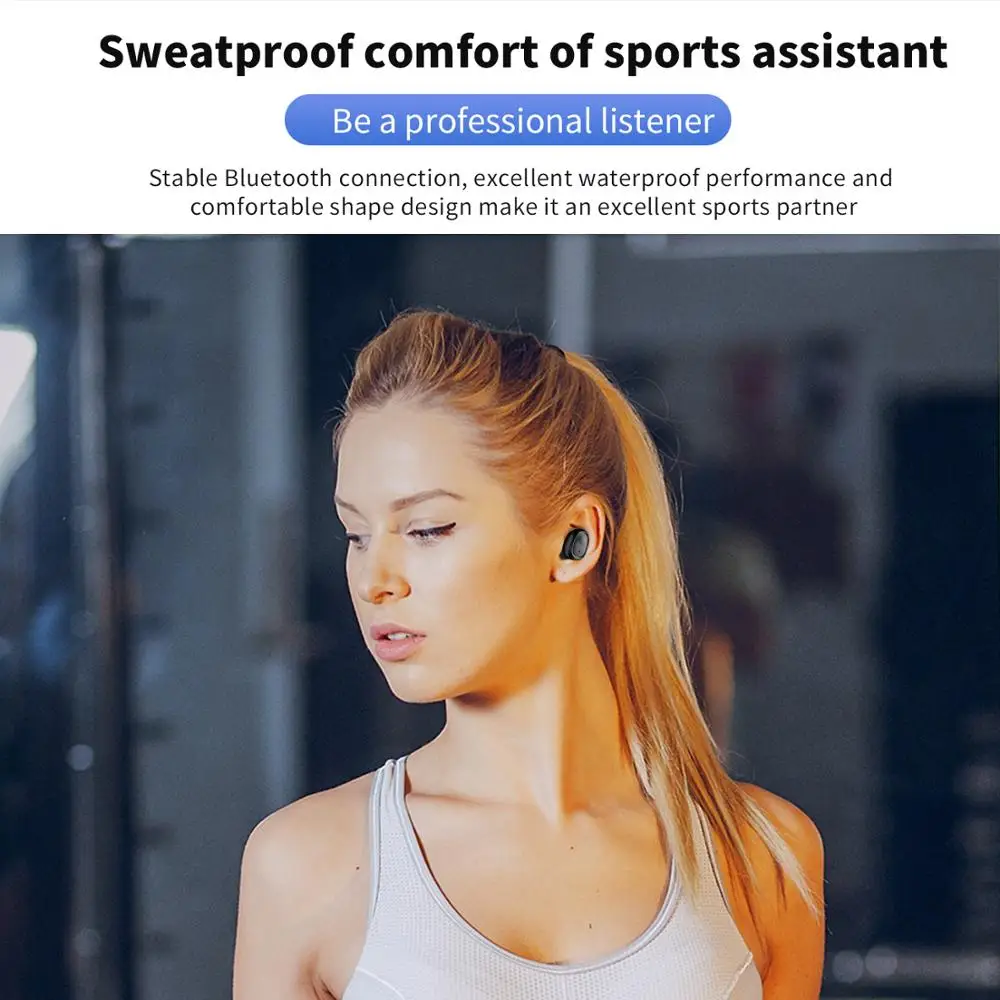Newest Wireless Earphones with 3500mAh Charge Box Bluetooth In ear TWS Earbuds Sport Headset Waterproof BY011