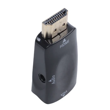 

HDMI to VGA Converter Gold-plated with connector 3.5mm o cable for PC, Laptop, DVD, Desktop, TV box or other HDMI input devi