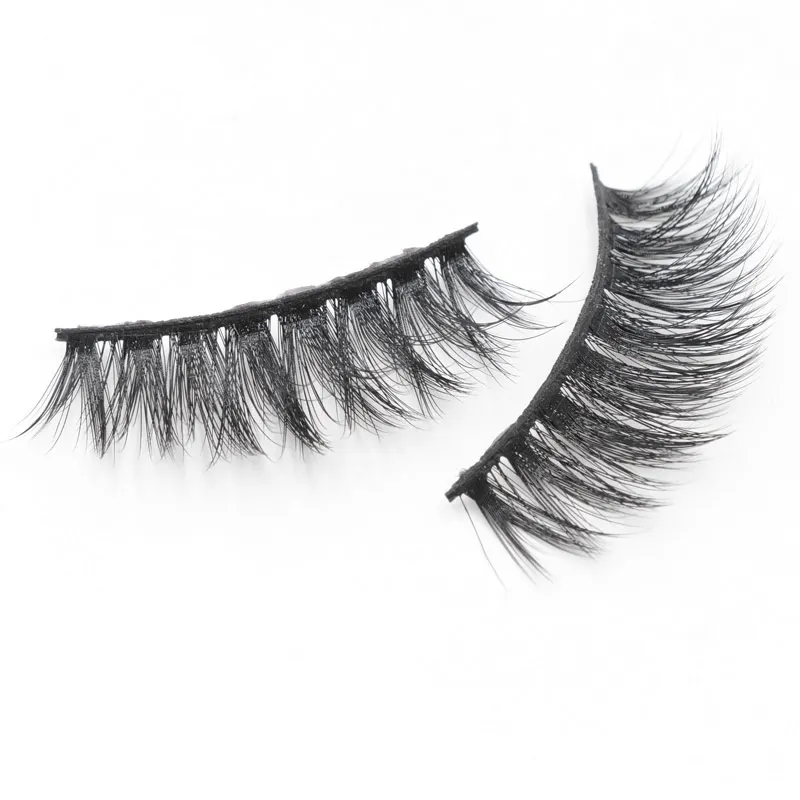

Wyuen Curly Thick False Eyelashes Handmade Fiber Faux Fake Eye Lashes for Big Eye Reusable Natural False Eyelashes Makeup 3D-72