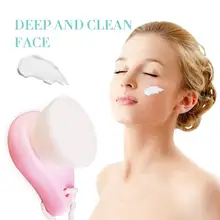 Корейская спа щетка для мытья с деревянной ручкой ручная Очищающая щетка для снятия макияжа