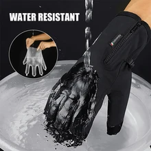 Мужские и женские зимние перчатки, водонепроницаемые перчатки с сенсорным экраном, Нескользящие, для велоспорта, плотные, теплые, спортивные перчатки для альпинизма, катания на лыжах