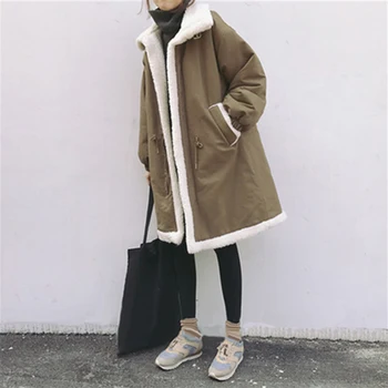 

Women's Fur Coat 2020 Winter Korean Coat Wild Lamb Fur Coat Plush Motorcycle Clothing Fur Loose Loose Long Coat Faux Fur Coat