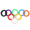 32pcs Multicolor Elastic  Mixed Color Hollow Rubber Key Covers Round Soft Silicone Keys Locks Cap Keyring Case ► Photo 2/6
