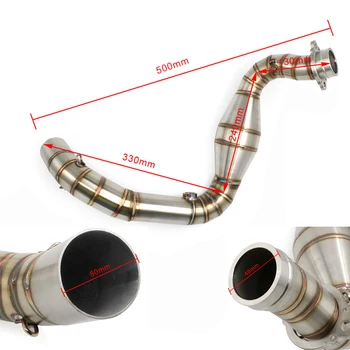 

For Kawasaki Z900 Ninja 900 Z 900 51mm Motorcycle Stainless Steel Full Exhaust Middle Pipe Contact Mid Link Pipe Muffler Slip On