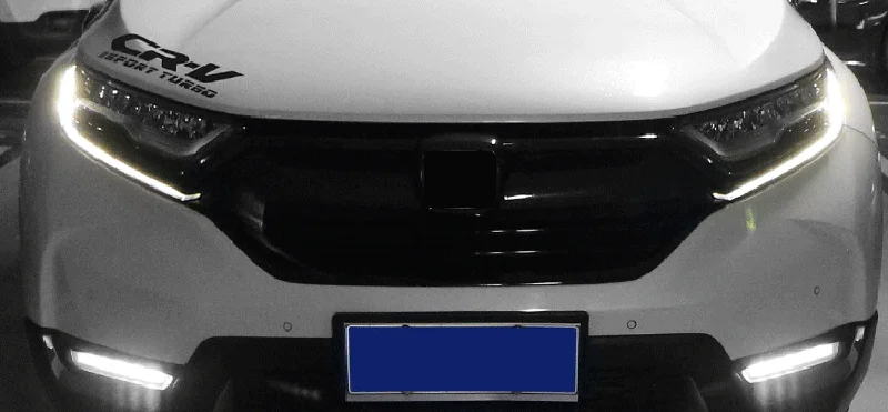 Дневной ходовой светильник для CRV одна пара Drl светодиодный бампер противотуманная фара для Honda CR-V Crv