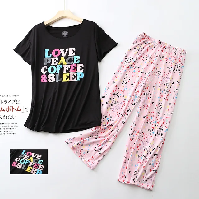 Cartoon Dog Pyjamas Set Women's Short 