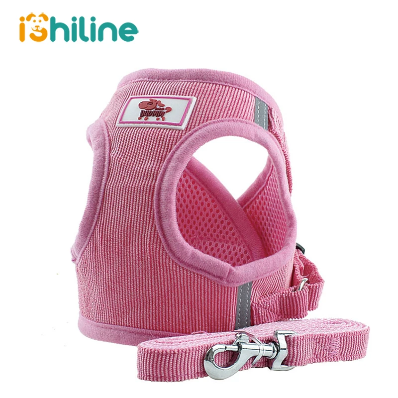 

Dog Cat Harness Pet Adjustable Reflective Vest Walking Lead Leash for Puppy Polyester Mesh Harness for Small Medium Dog