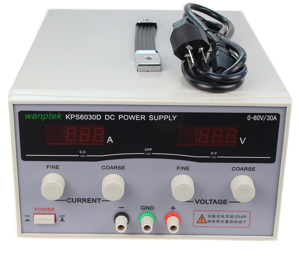 

2 Pcs Wanptek KPS6030D High precision High Power Adjustable LED Dual Display Switching DC power supply 220V 60V/30A