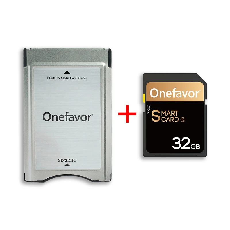 thumbnail image 1 of onefavor 32GB 16GB U3 SDHC Memory 90MB/s SD card with adapter PCMCIA card reader for Mercedes Benz MP3 memory Card, 1 of 5