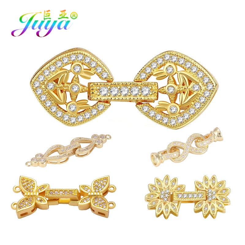 

Juya DIY Pearls Bracelet Necklace Making Components Handmade Connector Fastener Lock Clasps Beadwork Jewelry Clasps Supplies