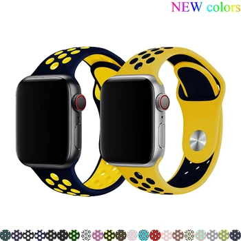 

Sport strap for apple watch band 42mm 38mm 44mm 40mm iwatch pulseira apple watch 5/4/3/2/1 silicone watchband accessories