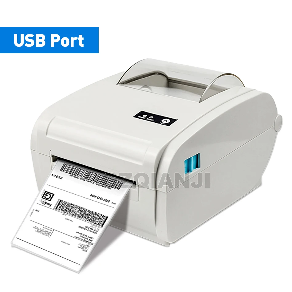 4 дюйма Термальность принтер этикеток с высоким Скорость 160 мм/сек., включающим в себя гарнитуру блютус и флеш-накопитель USB для печати Стикеры/принтер для печати этикеток - Цвет: USB Port