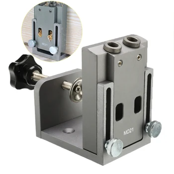 

1 Set Pocket Hole Puncher Jig Kit Mini Style Pocket Hole Jig Kit For Wood Working Step Drill Bit Set Woodworking Tools
