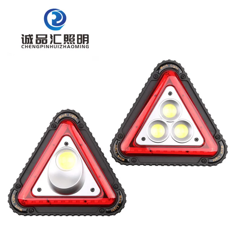 

LED Car Mounted Triangle Warning Light Floodlight USB Charging Glare Project Lamp Emergency Lamp Red Flashing Light