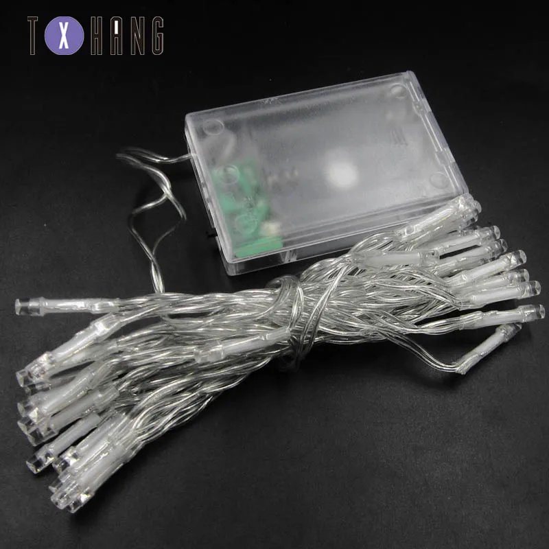

LED strip light 3pcs AA Battery Powered RGB Copper Wire Holiday String lighting For Fairy Christmas Trees Party home light