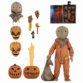 

Trick R Treat Sam 7" Scale Ultimate Deluxe Action Figure LED Jack O Lantern 2007 Classic Film Movie NECA Toys Collection Doll