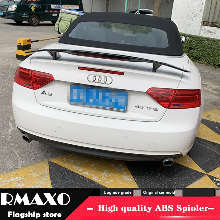 Для Audi A5 coupe спойлер 2012- Audi A5 cabriolet открытый автомобильный спойлер TF ABS Пластиковый материал заднее крыло автомобиля Цвет задний спойлер