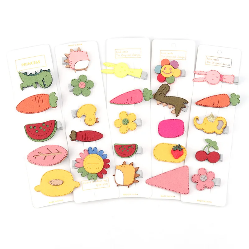 Hair clips for girls，Children's color fruit set bobby pin，Flower hair accessories girl cute headdress，Baby birthday present