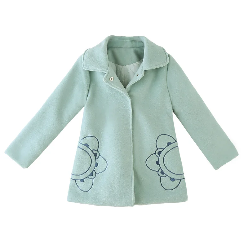 

Girls coat autumn and winter 2019 new children's wear big children's woolen Korean children's long section woolen coat