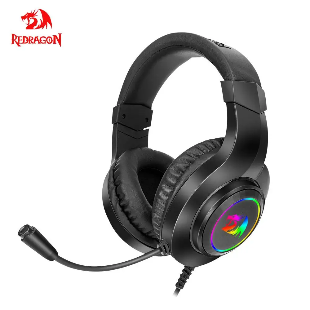 Игровые наушники Redragon HYLAS H260 RGB 3 5 мм с объемным звуком гарнитура микрофоном для