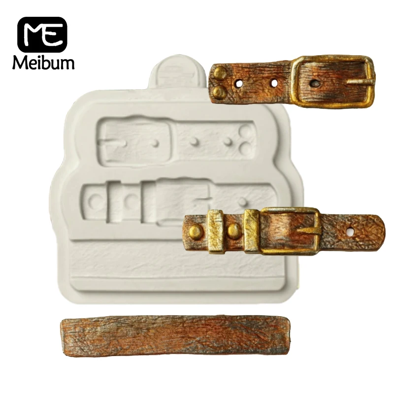 Meibum кожа форма ремня силиконовая форма для помадки торта ремень для жевательной пасты Сахар ремесло форма выпечка сковорода инструменты для украшения