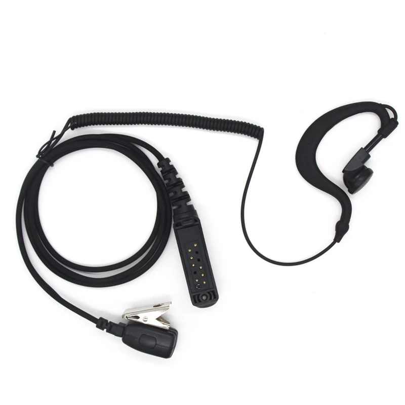 PTT MIC G Shape Earpiece Headset for Sepura STP8000 Walkie Talkie