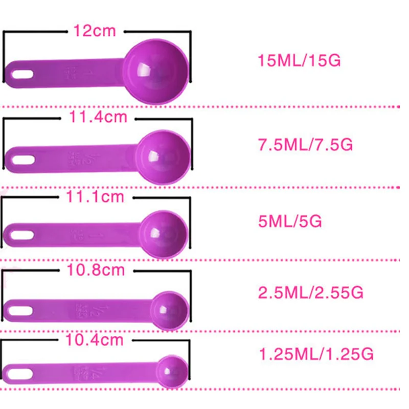 5 шт./компл. Кухня мерная ложка Кофе чайная ложка для сахара выпечки Пособия по кулинарии Кухня мерные чашки с весы инструменты 3 цвета
