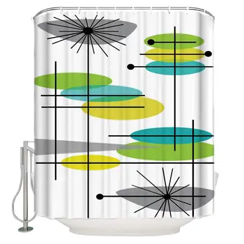 

Shower Curtain for Bathroom,Abstract Design Artwork Cloth Fabric Bathroom Decor Set with Hooks