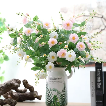 

1 Bouquet 20 Heads Artificial Rose Colorful Silk Flower Peony Flores Fake Flowers for Beauty Home Party Wedding Decoration
