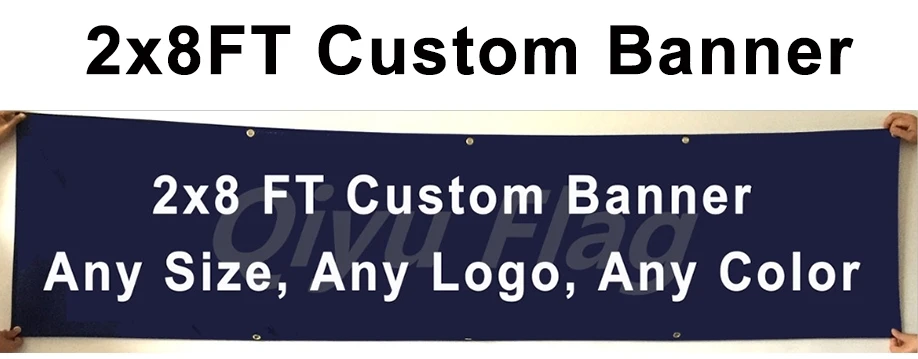 2 x8ft benutzer definierte Banner Flagge Sport fans Werbung benutzer definierte Flagge Banner Messing Ösen 60x240cm Polyester – Detail 2