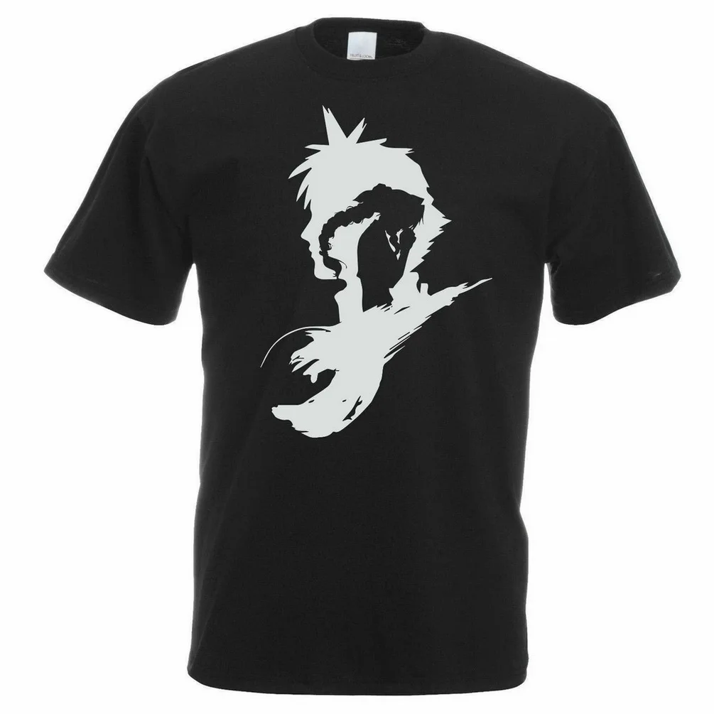 

Mens Final Fantasy VII Cloud Aerith Retro Gaming FFVII Black T-Shirt TEE Shirt Breathable Tops
