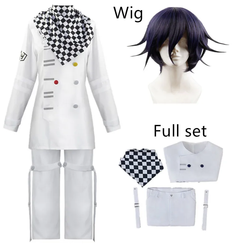 Костюм для косплея Kokichi Oma Danganronpa V3 полный комплект униформы с шарфом и накидкой